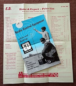 E.D. Electronic Developments (Surrey) Ltd. 1958 Price List + 8 Page Radio Control Equipment Catal...