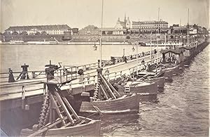 Köln. Deutzer Schiffsbrücke. Original-Fotografie.