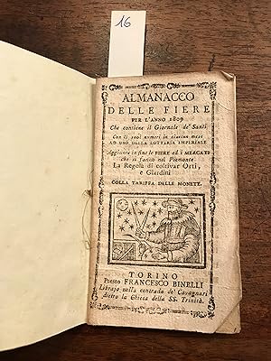 Almanacco detto delle fiere per l'anno 1818 che contiene il Giornale de' Santi, il levare del sol...