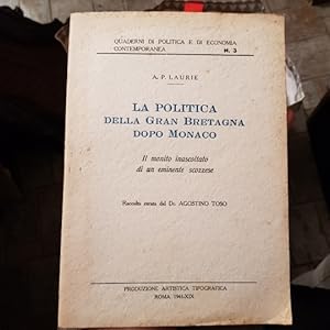 La politica della Gran Bretagna dopo Monaco. Il monito inascoltato di un eminente scozzese