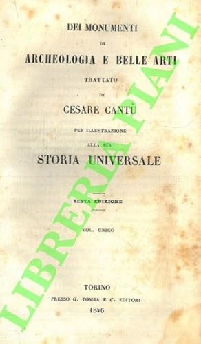 Documenti Per La Storia Universale. Archeologia. Dei monumenti di Archeologia e Belle Arti di Ces...