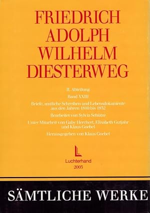 Friedrich Adolph Wilhelm Diesterweg Sämtliche Werke Band 23
