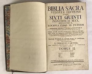 Bild des Verkufers fr Vulgatae editionis jussu Sixti Quinti Pontif. Max. recognita, locupletibus SS. Patrum et aliorum probatorum S. Scripturae interpretum commentariis illustrata. Una cum nova, eaque excultiore, nec non ad sensum Scripturae magis accomoda versione Germanica. zum Verkauf von Der Buchfreund