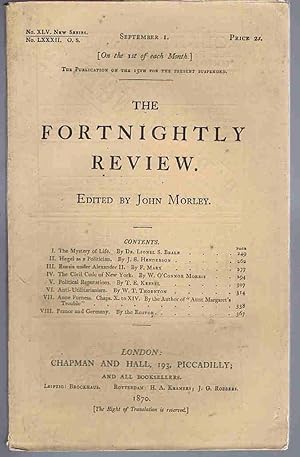 The Fortnightly Review September 1 1870 No. XLV New Series