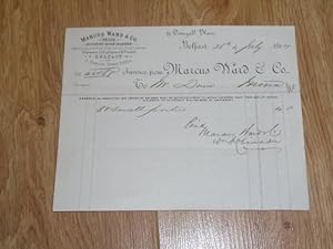 Image du vendeur pour Billhead with Invoice from Marcus Ward & Co to Mr.Donie Moira 1864 mis en vente par Dublin Bookbrowsers