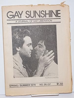 Bild des Verkufers fr Gay Sunshine; a journal of gay liberation, #36/37 Spring/Summer 1978 zum Verkauf von Bolerium Books Inc.