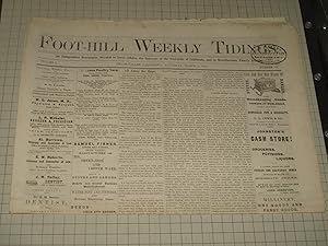 Seller image for 1878 Foot-Hill Weekly Tidings Newspaper, Grass Valley, California for sale by rareviewbooks