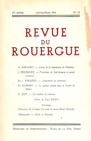 Revue du Rouergue - Tome XV - N°57