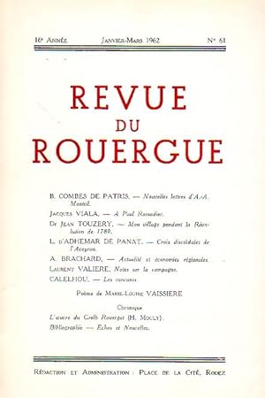 Revue du Rouergue - Tome XVI - N°61