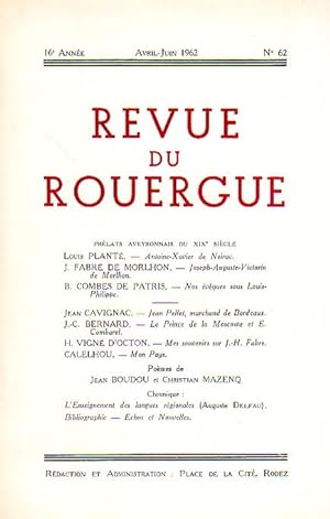 Revue du Rouergue - Tome XVI - N°62