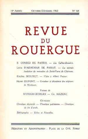 Revue du Rouergue - Tome XVI - N°64