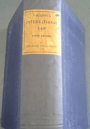 Bild des Verkufers fr Wheaton's Elements of International Law zum Verkauf von Chapter 1