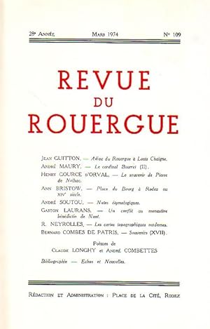 Revue du Rouergue - Tome XXVIII - N°109