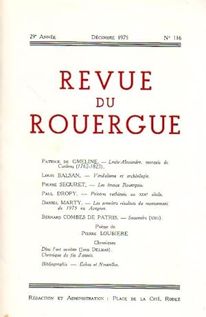 Revue du Rouergue - Tome XXiX - N°116