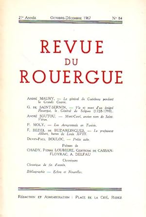 Revue du Rouergue - Tome XXI - N°84