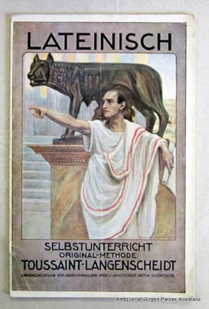 Bild des Verkufers fr Selbstunterricht Original-Methode Toussaint-Langenscheid. (Berlin, Langenscheidt, 1913). Gr.-8vo. 12 S., 2 Bl., 43 S., 2 Bl. u. 4 Bl. Verlagswerbung. Illustrierter Or.-Umschlag; schwache Knickspur. zum Verkauf von Jrgen Patzer