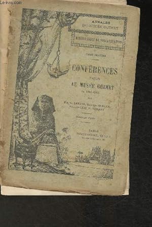 Seller image for Confrences faites au muse Guimet en 1803-1904 for sale by Le-Livre