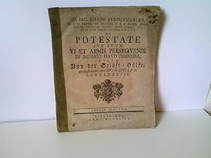 De Potestate ius suum vi et Armis Persequendi in Imperio Haud Permissa, vulgo: Von der Selbst-Hül...