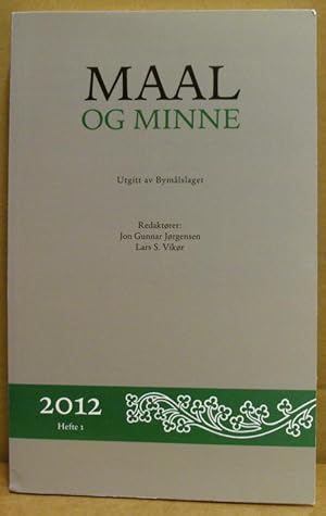 Seller image for Maal og Minne, Band/Nr. Hefte 1/2012 for sale by Nicoline Thieme