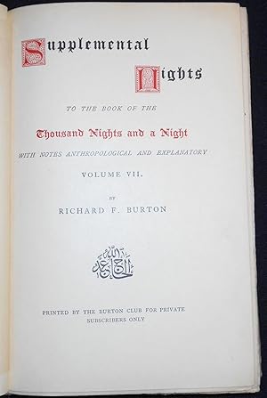 Supplemental Nights to The Book of the Thousand Nights and a Night -- vol. 7