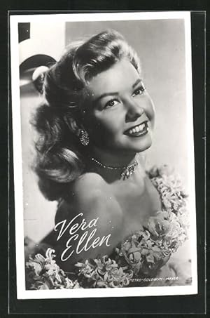 Ansichtskarte Schauspielerin Vera Ellen im Kostüm einer Filmrolle