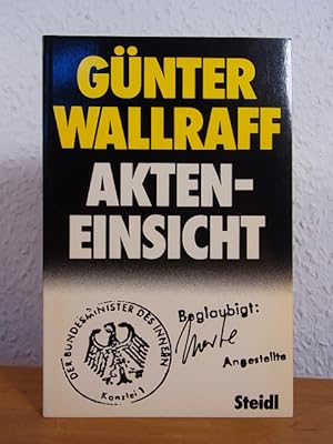 Seller image for Akteneinsicht. Bericht zur Gesinnungslage des Staatsschutzes for sale by Antiquariat Weber