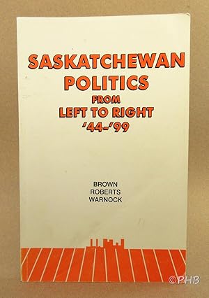 Immagine del venditore per Saskatchewan Politics from Left to Right '44 to '99 venduto da Post Horizon Booksellers