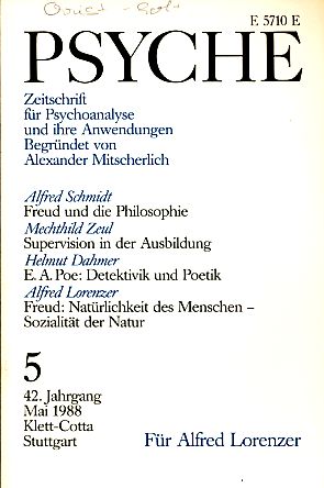 Seller image for Psyche 42. Jahrgang 1988, Heft 5. for sale by Fundus-Online GbR Borkert Schwarz Zerfa