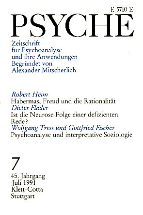 Seller image for Psyche 45. Jahrgang 1991, Heft 7. for sale by Fundus-Online GbR Borkert Schwarz Zerfa