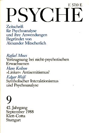 Seller image for Psyche 42. Jahrgang 1988, Heft 9. for sale by Fundus-Online GbR Borkert Schwarz Zerfa