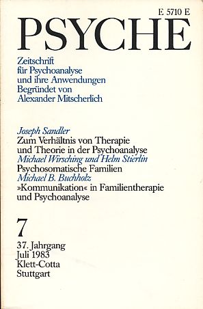 Bild des Verkufers fr Psyche 37. Jahrgang 1983, Heft 7. zum Verkauf von Fundus-Online GbR Borkert Schwarz Zerfa