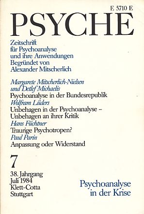 Seller image for Psyche 38. Jahrgang 1984, Heft 7. for sale by Fundus-Online GbR Borkert Schwarz Zerfa