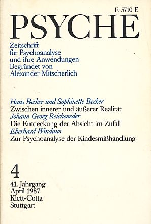 Seller image for Psyche 41. Jahrgang 1987, Heft 4. for sale by Fundus-Online GbR Borkert Schwarz Zerfa