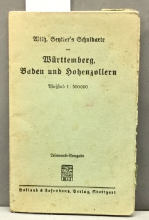 Wilh. Seytter's Schulkarte von Württemberg, Baden und Hohenzollern. Maßstab 1 : 500 000 Leinwand-...