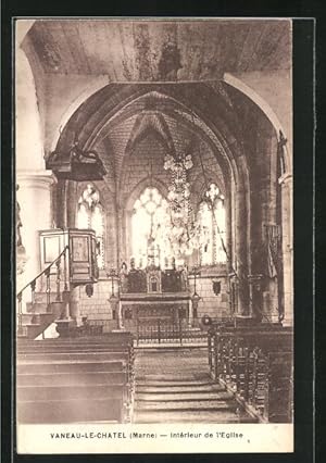 Carte postale Vaneau-le-Chatel, Interieur de l'Eglise