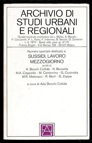 Bild des Verkufers fr Archivio di studi urbani e regionali zum Verkauf von Sergio Trippini