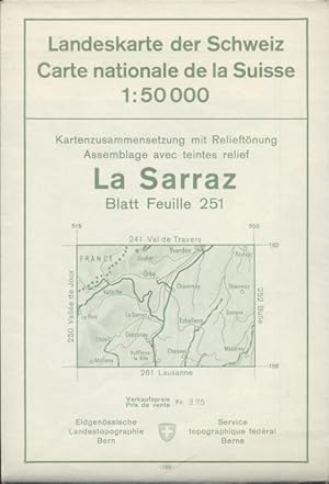 Landeskarte der Schweiz. Carte nationale de la Suisse. Blatt / Feuille 251: La Sarraz. 1:50000.