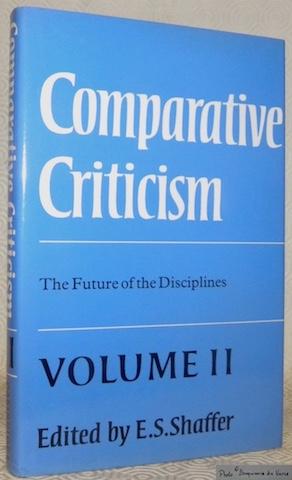 Bild des Verkufers fr Comparative Criticism. The Future of the Disciplines. Volume II. zum Verkauf von Bouquinerie du Varis