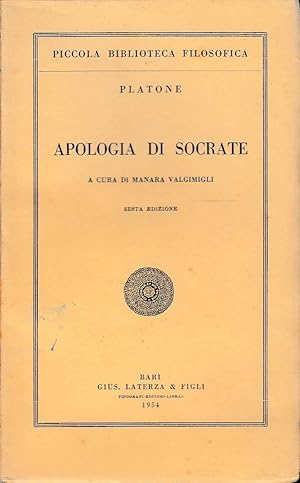 Immagine del venditore per APOLOGIA DI SOCRATE venduto da Laboratorio del libro