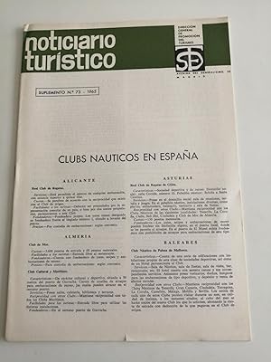 Noticiario Turístico. Suplemento nº 73, 1965 : Clubs náuticos en España
