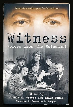 Seller image for WITNESS: Voices from the Holocaust for sale by Paradox Books USA