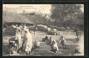 Ansichtskarte Meknes, Le Souk aux Grains