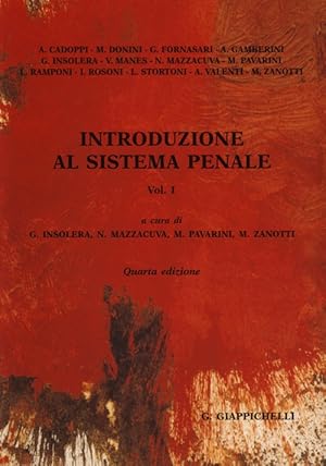 Image du vendeur pour Introduzione al sistema penale. Vol. 1 mis en vente par Libro Co. Italia Srl
