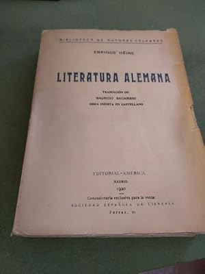 Immagine del venditore per LITERATURA ALEMANA venduto da Comprococo