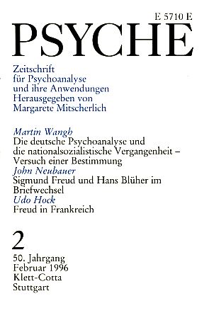 Bild des Verkufers fr Psyche 50. Jahrgang 1996, Heft 2. zum Verkauf von Fundus-Online GbR Borkert Schwarz Zerfa