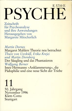 Psyche 50. Jahrgang 1996, Heft 11.