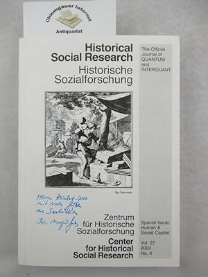 Historical Social Research / Historische Sozialfoschung. Special Issue / Sonderheft. Human and so...