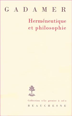 Herméneutique et philosophie