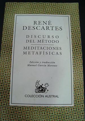 Bild des Verkufers fr DISCURSO DEL METODO/ MEDIATCIONES METAFISICAS. RENE DESCARTES. FILOSOFIA. zum Verkauf von Lauso Books
