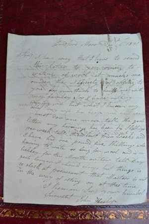Manuscript letter, headed Bradford Moor, Dec. 6 1830.